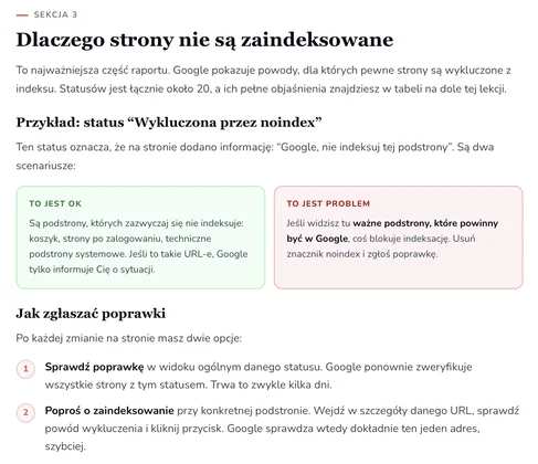 Dlaczego strony nie są zaindeksowane