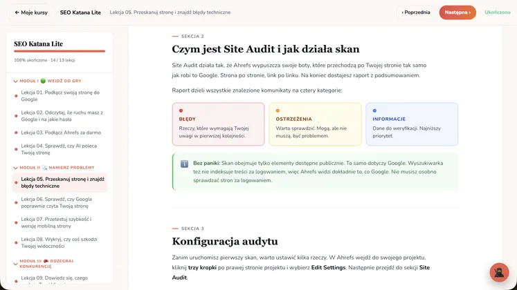 Czym jest Site Audit i jak działa skan
